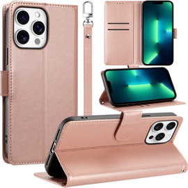 Element Series Book-Style Leather Folio Wallet Case for iPhone 12 / iPhone 12 Pro - Rose Gold