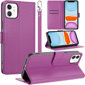 Element Series Book-Style Leather Folio Wallet Case for iPhone 11 - Purple