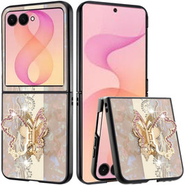Butterfly Diamond Rhinestone Case for Samsung Galaxy Z Flip 8 - Gold