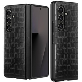 Alligator Skin Texture Leather Protective Cover for Samsung Galaxy Z Fold 8 Ultra - Black