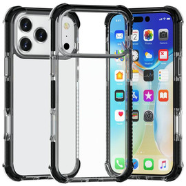 Transparent Protective Bumper Case for iPhone 18 Pro Max and iPhone 17 Pro Max - Black