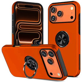 360 Rotating Ring Grip Hybrid Case for iPhone 18 Pro Max and iPhone 17 Pro Max - Cosmic Orange