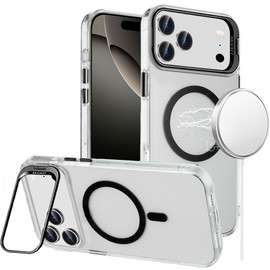 InFrame Series MagSafe Crystal Case with Camera Ring Stand for iPhone 18 Pro and iPhone 17 Pro - Black