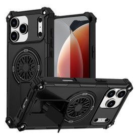 Military Grade MagSafe Tough Ultra Rugged Hybrid Case with Kickstand for iPhone 18 Pro and iPhone 17 Pro - Black