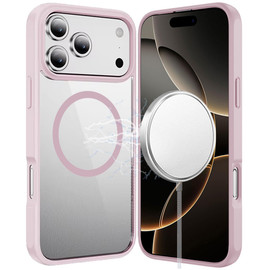HD Slim Transparent Crystal Case with MagSafe for iPhone 18 Pro and iPhone 17 Pro - Pink
