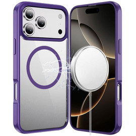 HD Slim Transparent Crystal Case with MagSafe for iPhone 18 Pro and iPhone 17 Pro - Purple