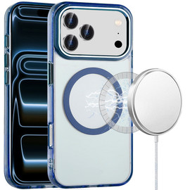 MagSafe Magnetic Crystal Case for iPhone 18 Pro and iPhone 17 Pro - Blue