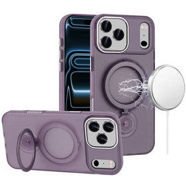 Candy Series MagSafe Hybrid Case with Kickstand Ring Holder for iPhone 18 Pro and iPhone 17 Pro - Purple