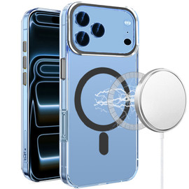 Crystal Clear Transparency MagSafe Case for iPhone 18 Pro and iPhone 17 Pro - Black