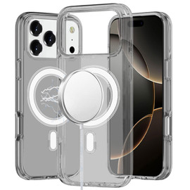Slim Crystal Transparency MagSafe Case for iPhone 18 Pro and iPhone 17 Pro - Smoke