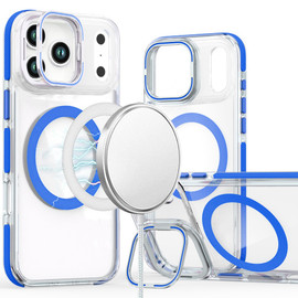 Clarity Collection MagSafe Case with Camera Ring Stand for iPhone 18 Pro and iPhone 17 Pro - Blue