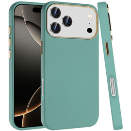 Soft Touch Dual-Layer Hybrid Case for iPhone 18 Pro and iPhone 17 Pro - Teal