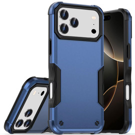 Military Grade Shockproof Hybrid Armor Case for iPhone 18 Pro and iPhone 17 Pro - Blue