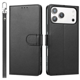 Element Series Book-Style Leather Folio Wallet Case for iPhone 18 Pro and iPhone 17 Pro - Black