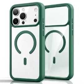 Acrylic Transparent Case with MagSafe for iPhone 18 Pro Max and iPhone 17 Pro Max - Green