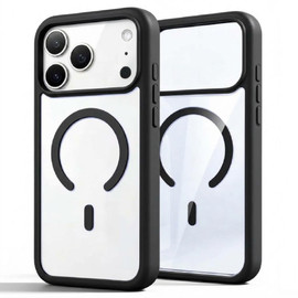Acrylic Transparent Case with MagSafe for iPhone 18 Pro and iPhone 17 Pro - Black
