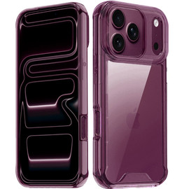 Shockproof Fusion Shield Tough Snap-on Case for iPhone 18 Pro Max and iPhone 17 Pro Max - Burgundy