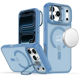 InFrame Series MagSafe Hybrid Case with Camera Ring Stand for iPhone 18 Pro and iPhone 17 Pro - Light Blue
