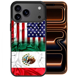Sublimation Printing Designer Series Case for iPhone 18 Pro and iPhone 17 Pro - American Mexican Flag