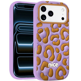 Safari Design Aesthetic Silicone Case for iPhone 18 Pro Max and iPhone 17 Pro Max - Lavender
