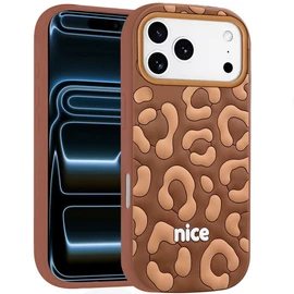 Safari Design Aesthetic Silicone Case for iPhone 18 Pro and iPhone 17 Pro - Brown