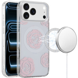 Mood Series MagSafe Hybrid Case for iPhone 18 Pro Max and iPhone 17 Pro Max - Vintage Rose Gleam