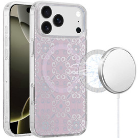 Mood Series MagSafe Hybrid Case for iPhone 18 Pro and iPhone 17 Pro - Floral Pink