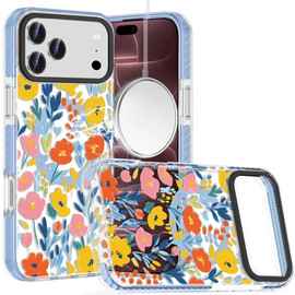 Transparent Protective Bumper Case with MagSafe for iPhone 18 Pro and iPhone 17 Pro - Colorful Watercolor Floral