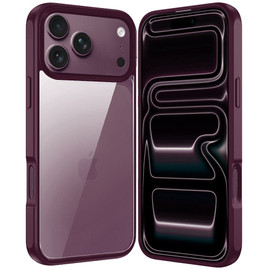 HD Slim Transparent Case for iPhone 18 Pro Max and iPhone 17 Pro Max - Burgundy