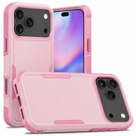 Military Grade TUFF Hybrid Armor Case for iPhone 18 Pro and iPhone 17 Pro - Pink