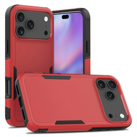 Military Grade TUFF Hybrid Armor Case for iPhone 18 Pro and iPhone 17 Pro - Red