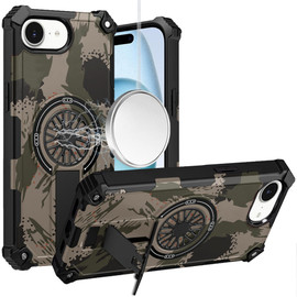 Military Grade MagSafe Tough Ultra Rugged Hybrid Case with Kickstand for iPhone 17e / 16e