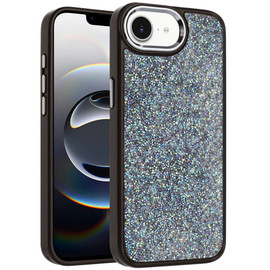 Dazzling Mini Crystal Hybrid Case for iPhone 17e / 16e - Black