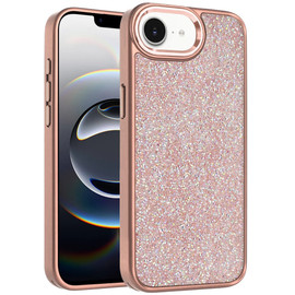 Dazzling Mini Crystal Hybrid Case for iPhone 17e / 16e - Rose Gold