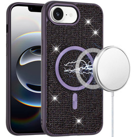 Dazzling Diamond MagSafe Hybrid Case for iPhone 17e / 16e - Purple