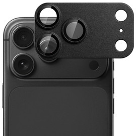Unibody Matte Metal Tempered Glass Camera Lens Protector for iPhone 18 Pro Max - Black