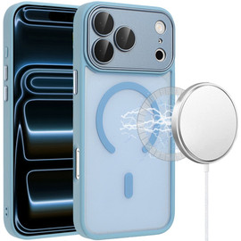 Shade Series MagSafe Matte Hybrid Case for iPhone 18 Pro Max and iPhone 17 Pro Max - Light Blue