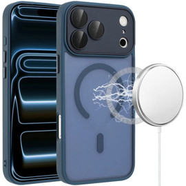 Shade Series MagSafe Matte Hybrid Case for iPhone 18 Pro Max and iPhone 17 Pro Max - Blue