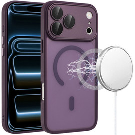 Shade Series MagSafe Matte Hybrid Case for iPhone 18 Pro Max and iPhone 17 Pro Max - Purple