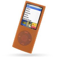 Super Grip Silicone Skin Case for 4th Generation iPod Nano (Orange)