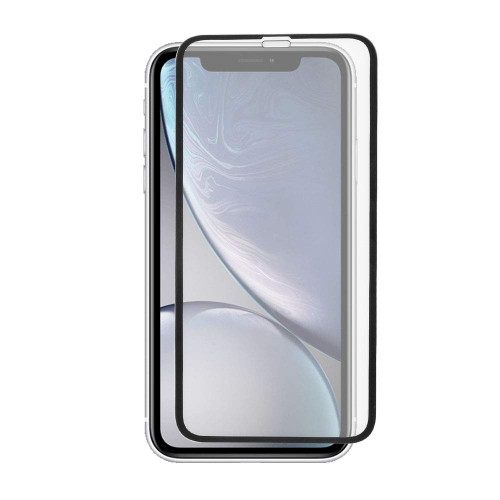 Full Coverage Premium 2.5D Round Edge HD Tempered Glass Screen Protector for iPhone XR - Black