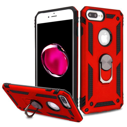 Armor Ring Finger Loop Hybrid Case for iPhone 8 Plus / 7 Plus / 6S Plus / 6 Plus - Red