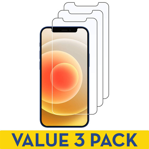 3-Pack HD Premium 2.5D Round Edge Tempered Glass Screen Protector for iPhone 12 / iPhone 12 Pro