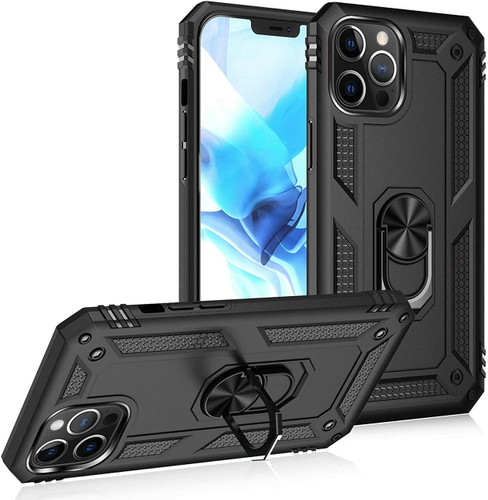 Finger Loop Armor Hybrid Case with 360° Rotating Ring Holder