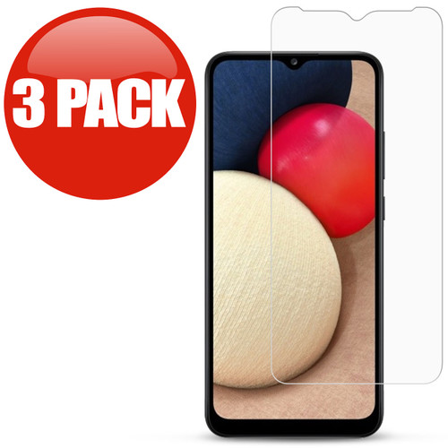 3-Pack Premium 2.5D HD Tempered Glass Screen Protector for Samsung Galaxy A02s