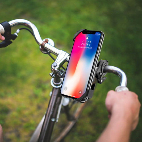 Universal Heavy Duty Bicycle Handlebar Smartphone Holder Mount With 360 Degree Rotation