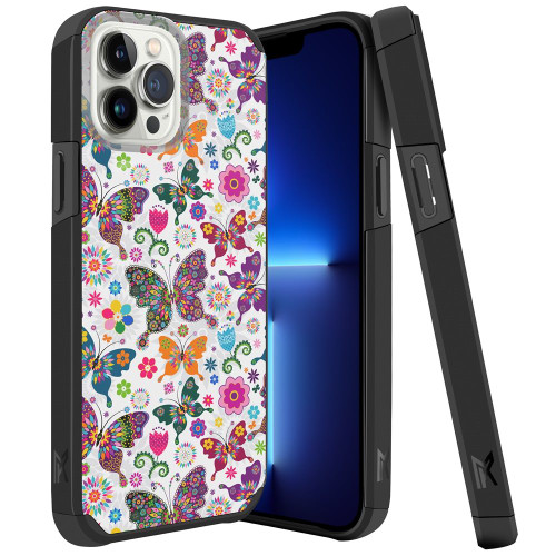MetKase Drop Tested Air Cushion Hybrid Case for iPhone 13 Pro - Harmonious Butterfly