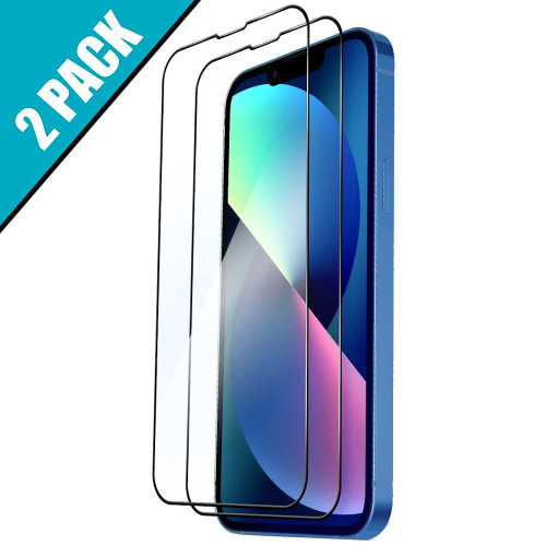 2-Pack HD Premium Full Edged Tempered Glass Screen Protector for iPhone 14 / iPhone 13 / iPhone 13 Pro