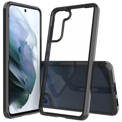 Fusion Shield Tough Snap-on Transparent Case for Samsung Galaxy S21 FE 5G - Black