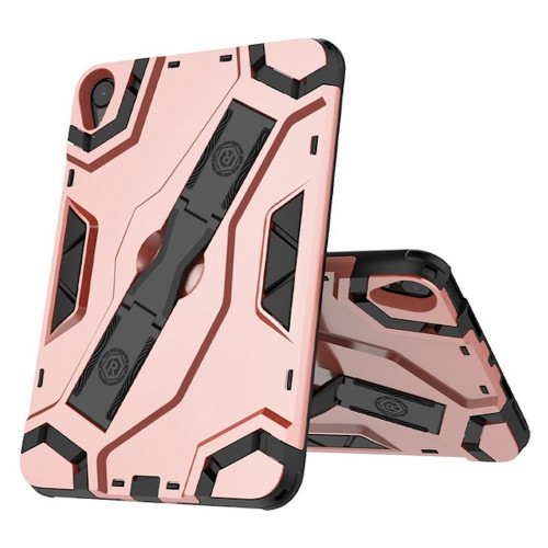 Rugged Hybrid Armor Case with Multi-Functional Kickstand for iPad Mini 6 (6th Generation) - Rose Gold